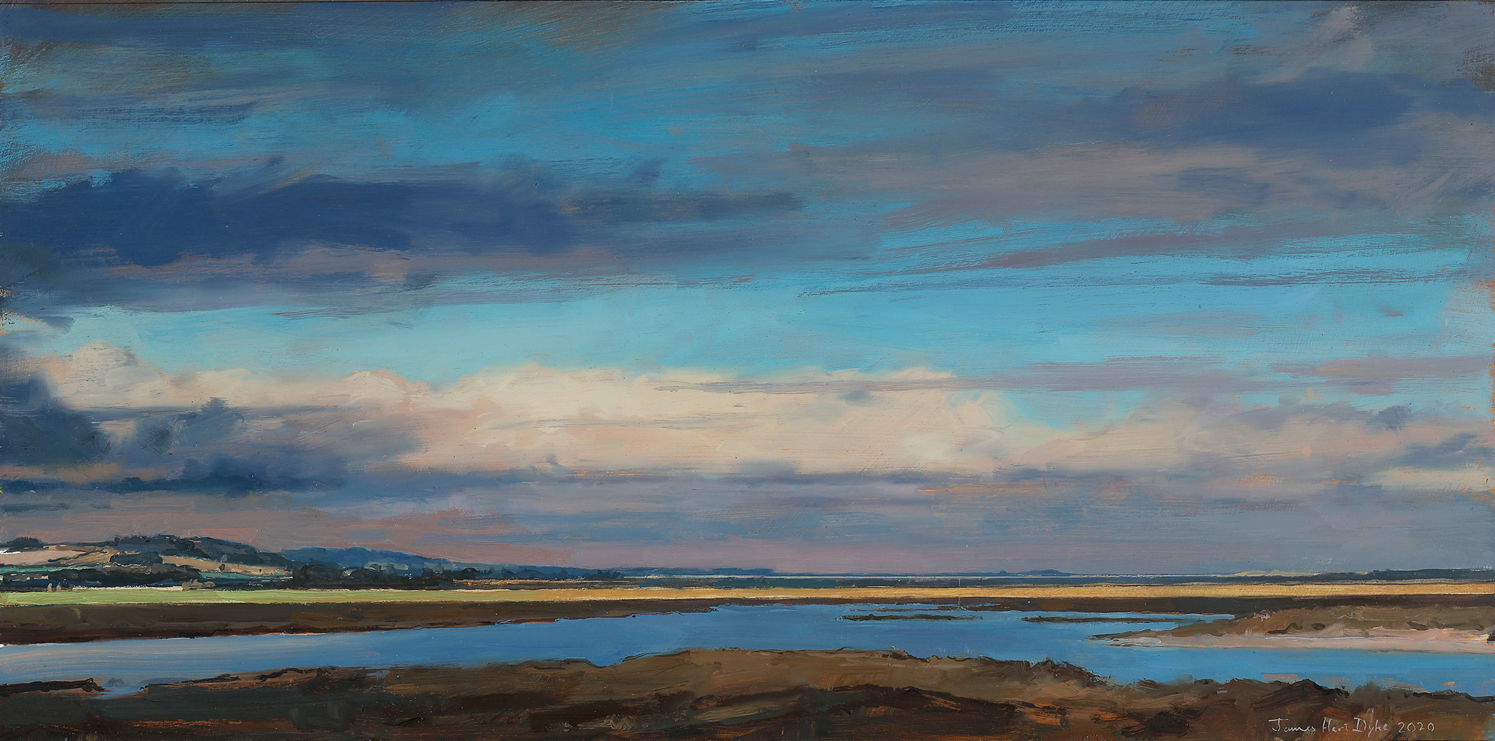 Light Stripe, Looking West at Burnham Overy Staithe, North Norfolk